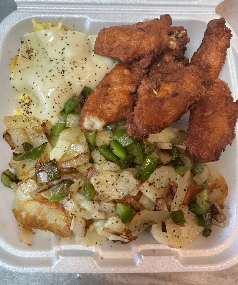 Wing Dings with Eggs platter